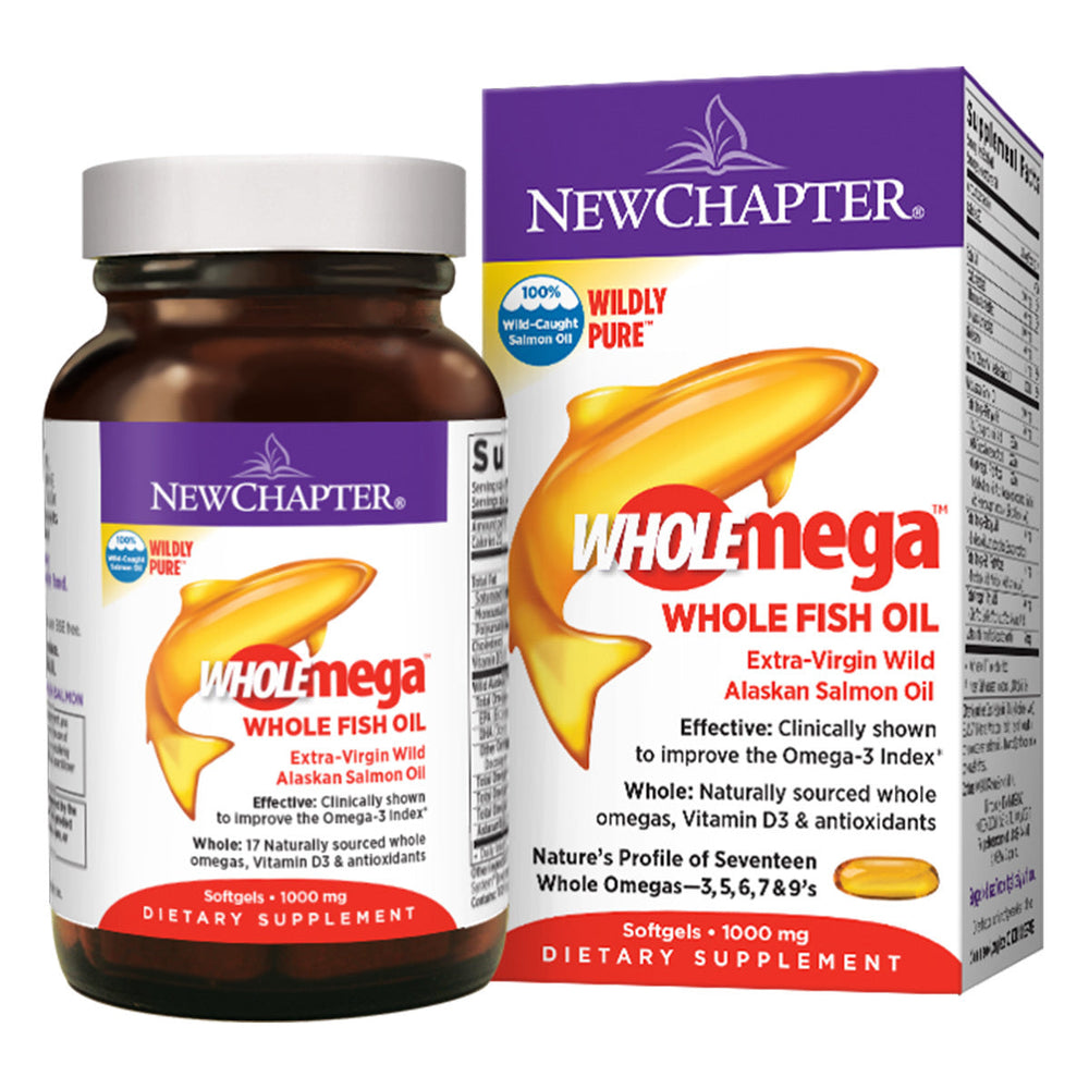 New Chapter Wholemega Fish Oil 1000 mcg 180 Softgels
