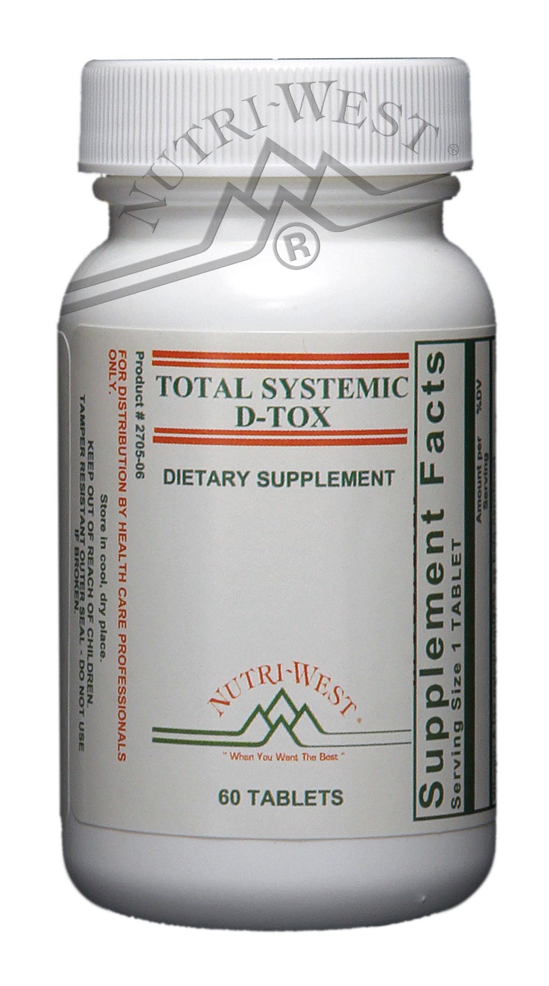 Nutri-West - Total Systemic D-Tox - 60 Tablets - The Oasis of Health