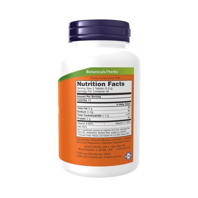 Now Foods Chlorella 1000 mg 120 Tablets - 2632