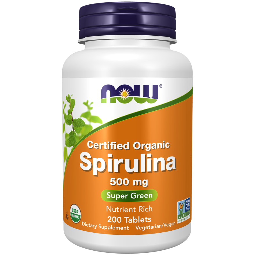 Now Foods Spirulina 500 mg Organic 200 Tablets - 2698