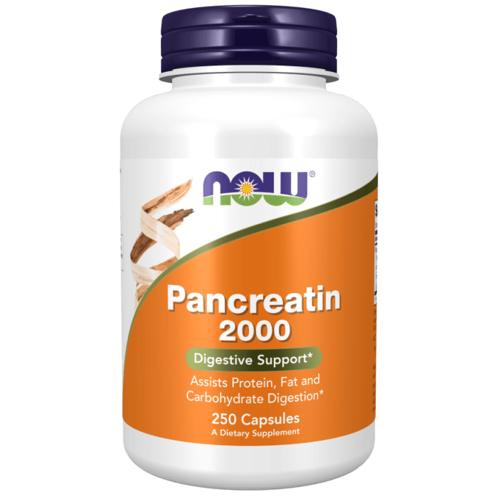 Now Foods Pancreatin 2000 250 Capsules - 2946