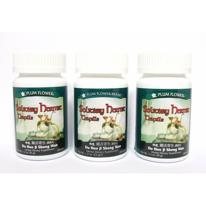 3 Pack of Solitary Hermit Teapills, Du Huo Ji Sheng Wan, 3 x 200 Pills - The Oasis of Health
