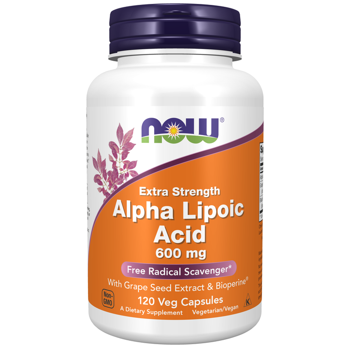 Now Foods Alpha Lipoic Acid, Extra Strength 600 mg 120 Vcaps - 3045 - 2 Pack