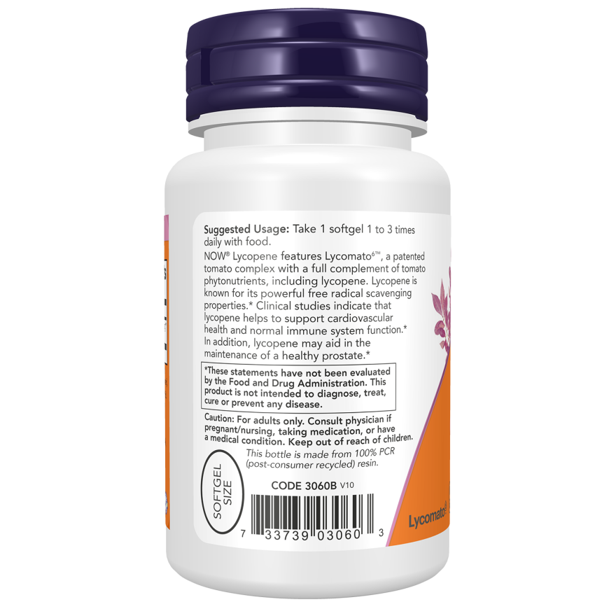 Now Foods Lycopene 10 mg 60 Softgels - 3060