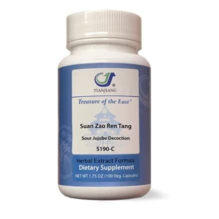 Treasure of the East, Sour Jujube Decoction - Suan Zao Ren Tang (5:1 Concentrated Herbal Extract Granules, 100 Capsules) - The Oasis of Health