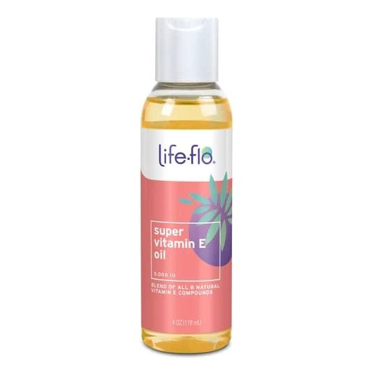 LIFE-FLO Super Vitamin E Oil 5000IU with 8 Vitamin E Compounds | Skin &amp; Antioxidant Support | Soothing Hydration | 4 Oz | Pack of 2