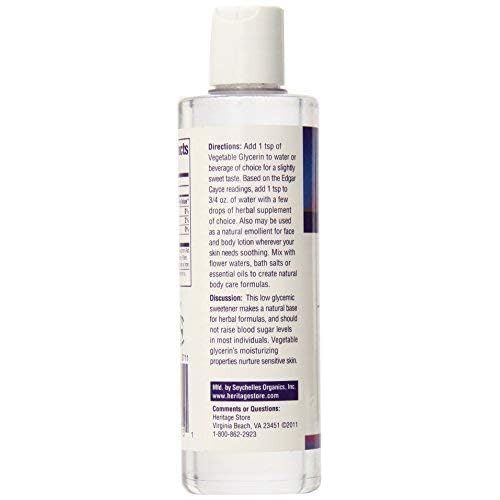 Heritage Store Vegetable Glycerin, 8 Ounce