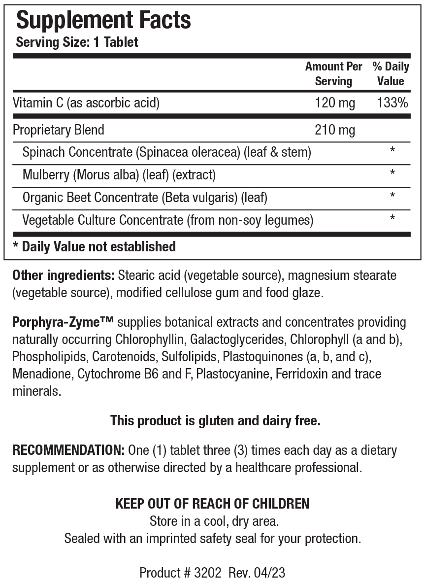 Biotics Research Porphyra-Zyme 90 Tablets - The Oasis of Health