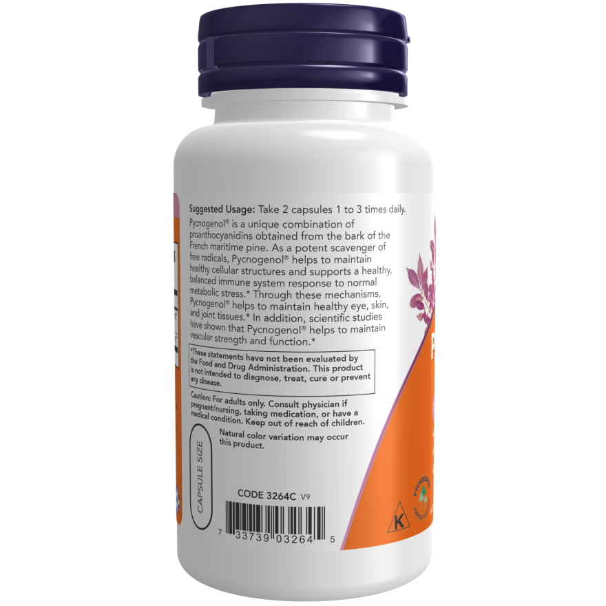 Now Foods Pycnogenol 30mg 30 Vcaps - 3260