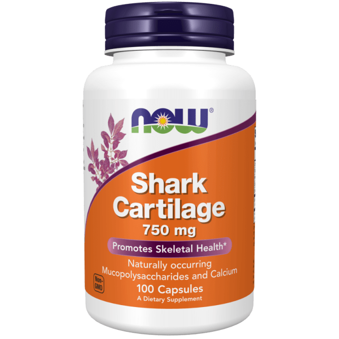 Now Foods Shark Cartilage 750 mg 100 Capsules - 3270