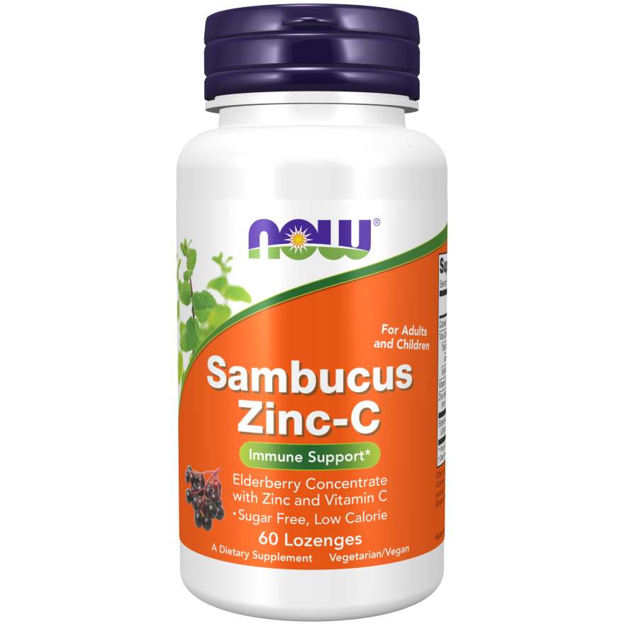 Now Foods Sambucus Zinc-C 60 Lozenges - 3384