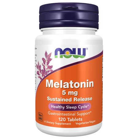 Now Foods Melatonin 5mg Sustained Release 120 Tablets - 3554