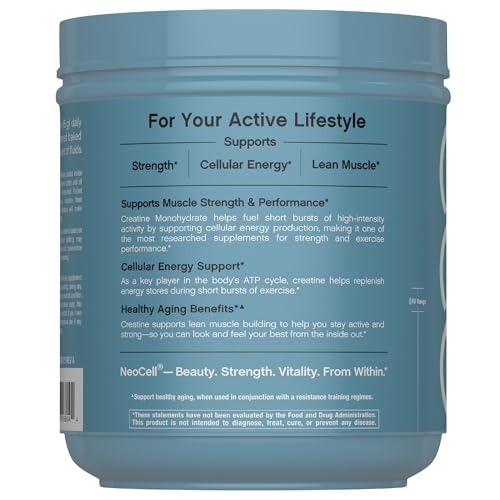 NeoCell Creatine Monohydrate Powder | 1.1 lb | Unflavored | Micronized