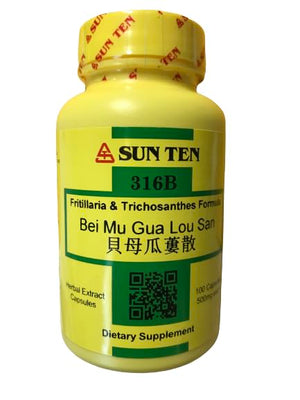 Sun Ten - Fritillaria & Trichosanthes Formula Capsules/Bei Mu Gua Lou San/貝母瓜蔞散