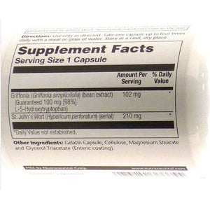 SOLARAY 5-HTP Plus St John's Wort - 30 Enteric-Coated Capsules - 100 mg - 30 Servings - The Oasis of Health