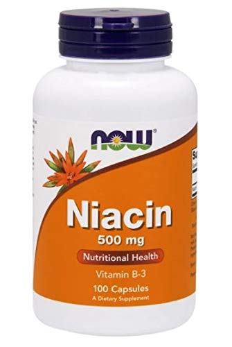 NOW Foods - Niacin Vitamin B-3 500 mg. - 100 Capsules (Multi-Pack)