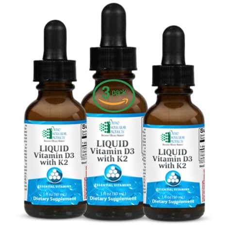 Ortho Molecular - Liquid Vitamin D3 with K2 - The Oasis of Health