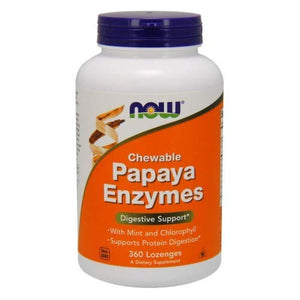 Papaya Enzyme Chewable, 360 Tabs by Now Foods (Pack of 4)