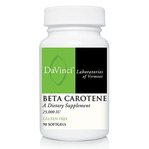 DaVinci Laboratories of Vermont Beta Carotene - Essential Provitamin A Supplement - 90 Capsules
