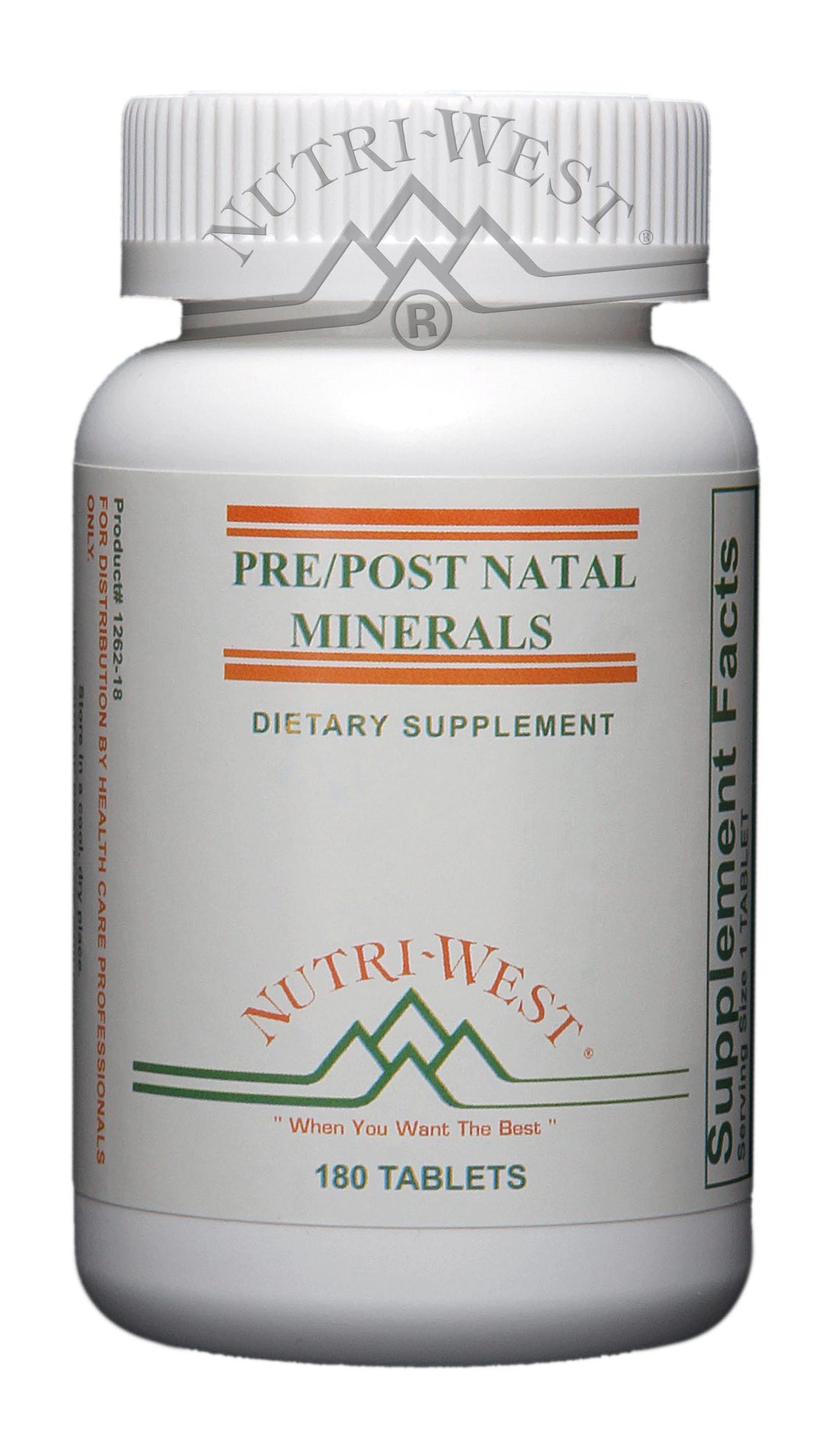 Nutri-West - Pre/Post Natal Minerals - 180 Tablets - The Oasis of Health