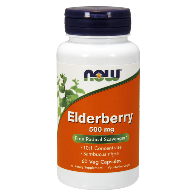 Now Foods Elderberry 500 mg 60 Vcaps - 4667