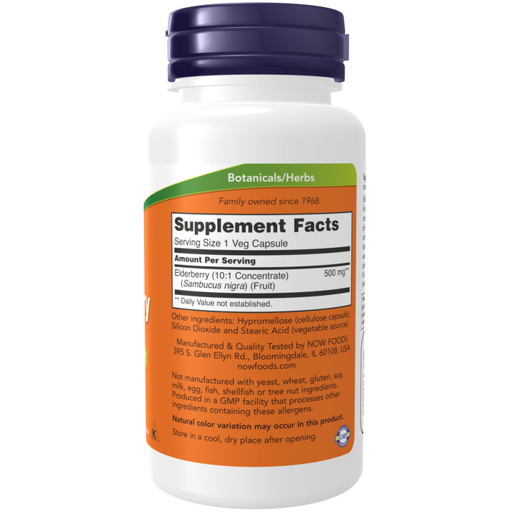 Now Foods Elderberry 500 mg 60 Vcaps - 4667