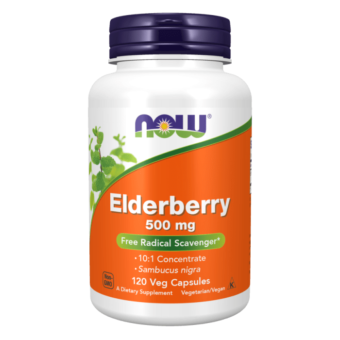 Now Foods Elderberry 500 mg 120 Vcaps - 4669