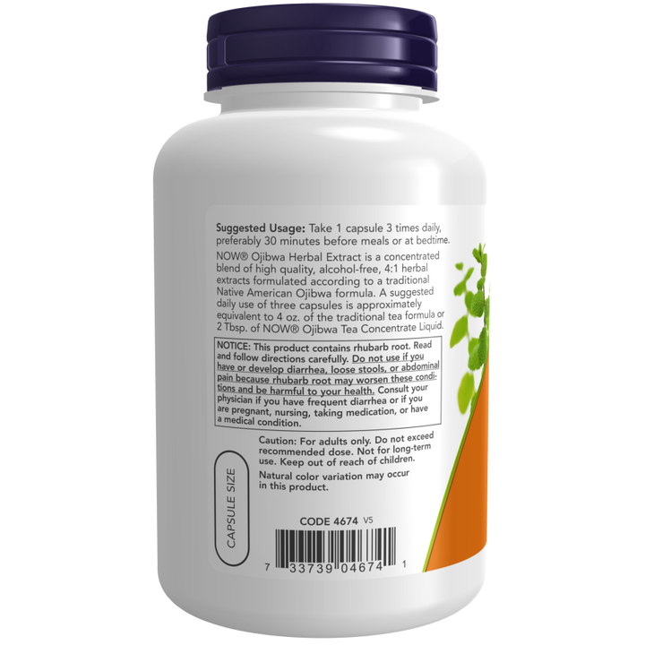 Now Foods Ojibwa Herbal Extract 450 mg 180 Vcaps - 4674