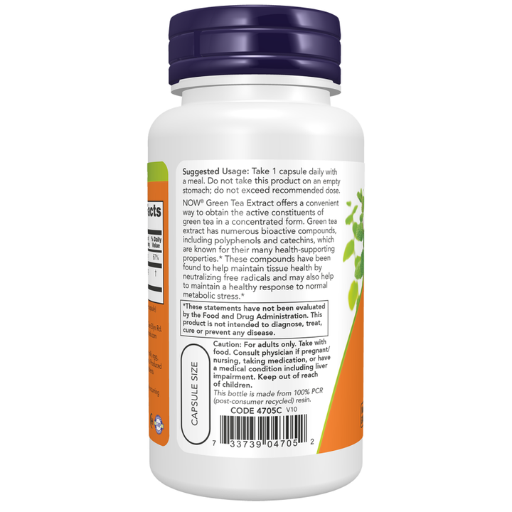 Now Foods Green Tea Extract 400 mg 100 Vcaps - 4705