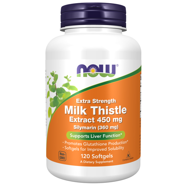 Now Foods Silymarin Milk Thistle Extract Extra Strength 450 mg 120 Softgels - 4785