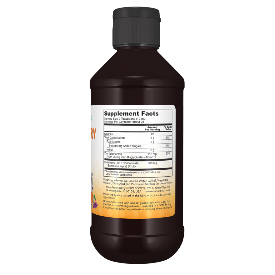 Now Foods Elderberry Liquid for Kids 8oz - 4851