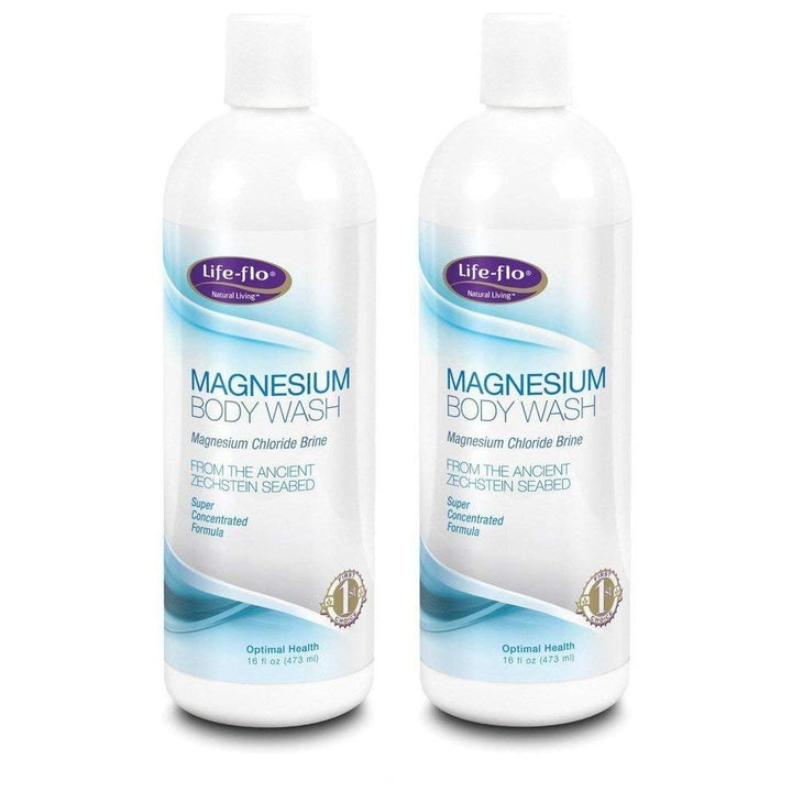 LIFE-FLO Magnesium Body Wash with Peppermint and Rosemary Essential Oils | Helps Moisturize &amp; Soften Skin with Magnesium from Zechstein Seabed | 16 oz