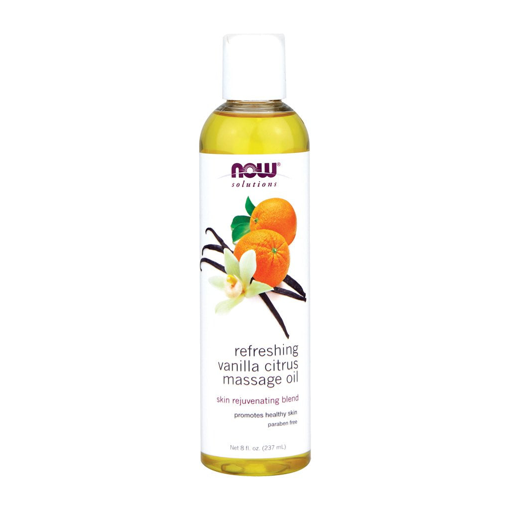 Now Foods Refreshing Vanilla Citrus Massage Oil 8oz 2 Pack