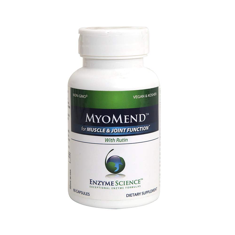 Enzyme Science Myomend, 60 Capsules  Muscle &amp; Joint Support  Formulated with Bromelain and Rutin  Enzyme Health Supplement  Vegan and Kosher