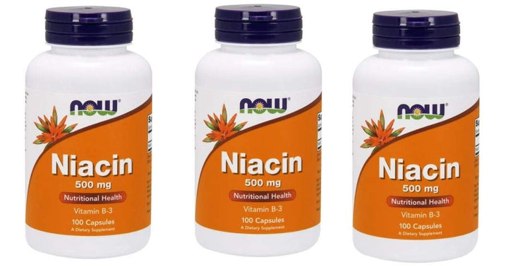 NOW Foods - Niacin Vitamin B-3 500 mg. - 100 Capsules (Multi-Pack)