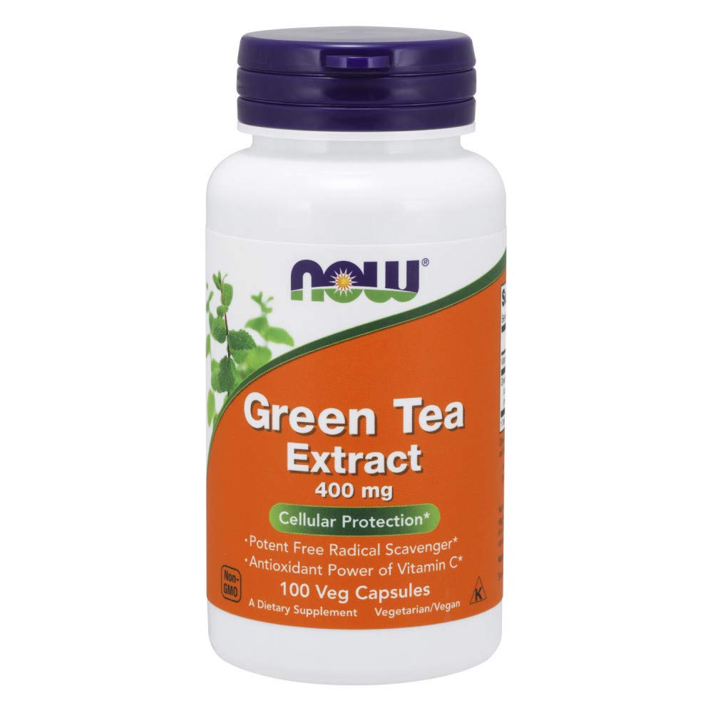 NOW Green Tea Extract, 400mg,100 Capsules (Pack of 2) - The Oasis of Health