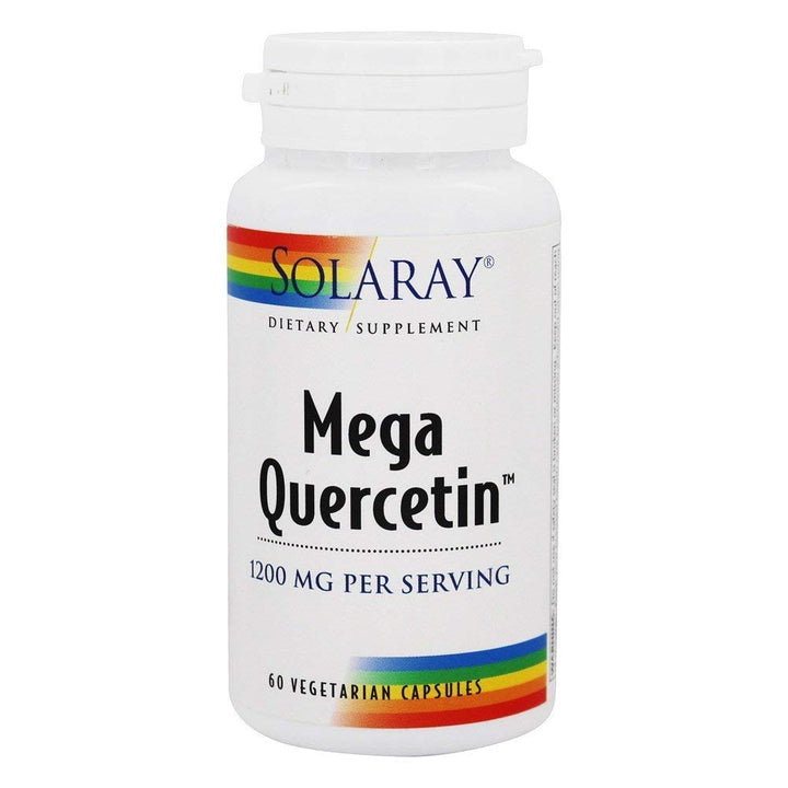Solaray Mega Quercetin, Healthy Sinus &amp; Immune Support &amp; AMPK Activator, Rutin, Hesperidin &amp; Bromelain, 60 VegCaps