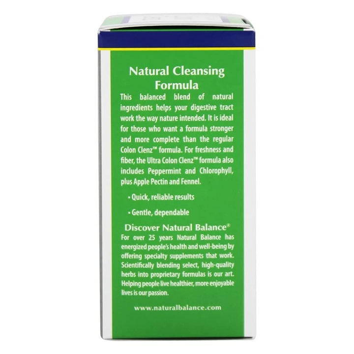 Natural Balance Ultra Colon Clenz | Herbal Cleansing &amp; Regularity Formula for Overnight Support | 60 VegCaps, 60 Serv.