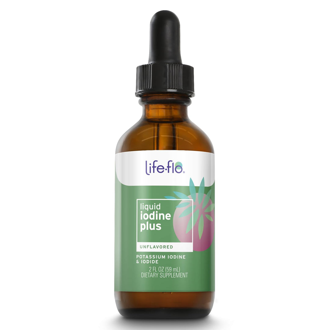 Life-flo Liquid Iodine Plus 150 mcg, Iodine Supplement for Thyroid Support,* Healthy Energy &amp; Metabolism Formula* with Iodine &amp; Potassium Iodide (Unflavored)