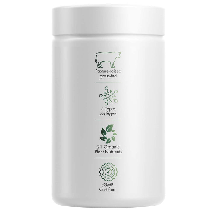 Codeage - Multi Collagen Protein Capsules + Organic Greens Superfood - 180 Capsules