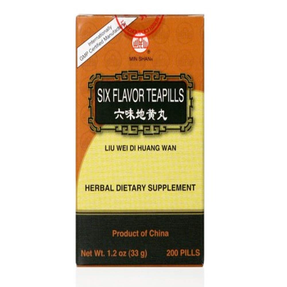 Plum Flower Liu Wei Di Huang Wan (Six Flavor Teapills), 200 ct, Min Shan by MayWay