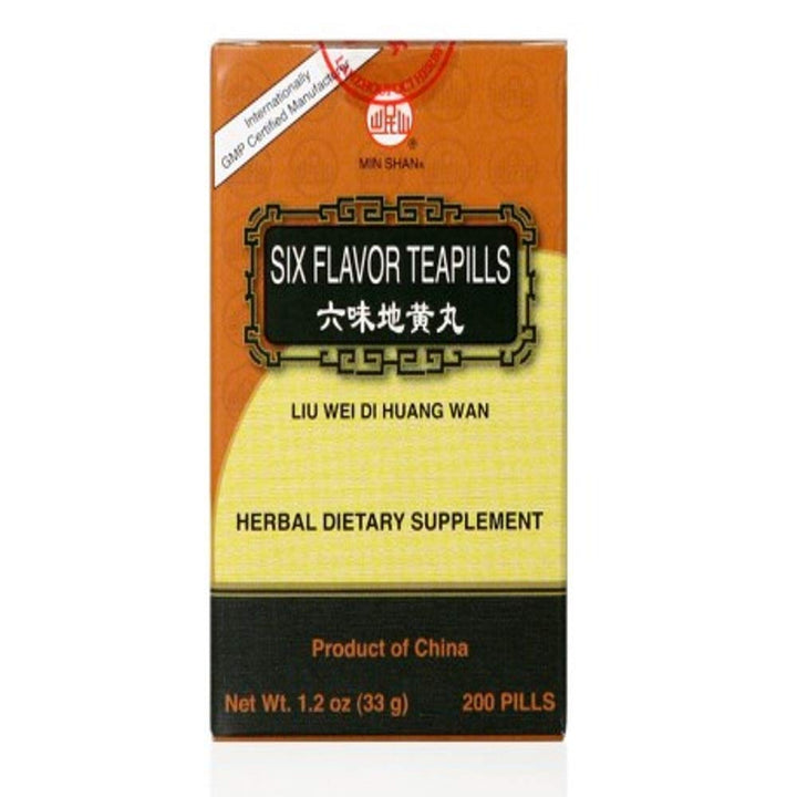 Plum Flower Liu Wei Di Huang Wan (Six Flavor Teapills), 200 ct, Min Shan by MayWay