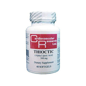 Cardiovascular Research Thioctic Alpha Lipoic Acid 300 Mg, White, 60 Count