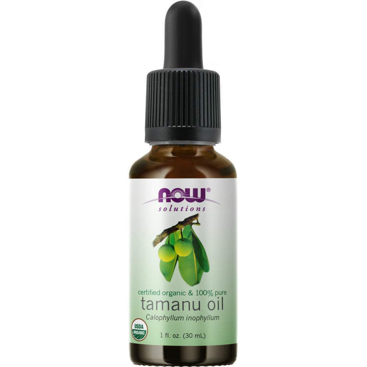 NOW Foods Solutions, Organic Tamanu Oil, Certified Organic and 100% Pure, Promotes Hydration and Rejuvenation, 1-Ounce