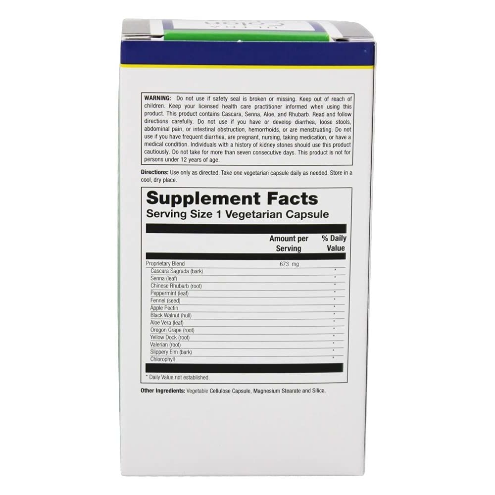 Natural Balance Ultra Colon Clenz | Herbal Cleansing &amp; Regularity Formula for Overnight Support | 60 VegCaps, 60 Serv.