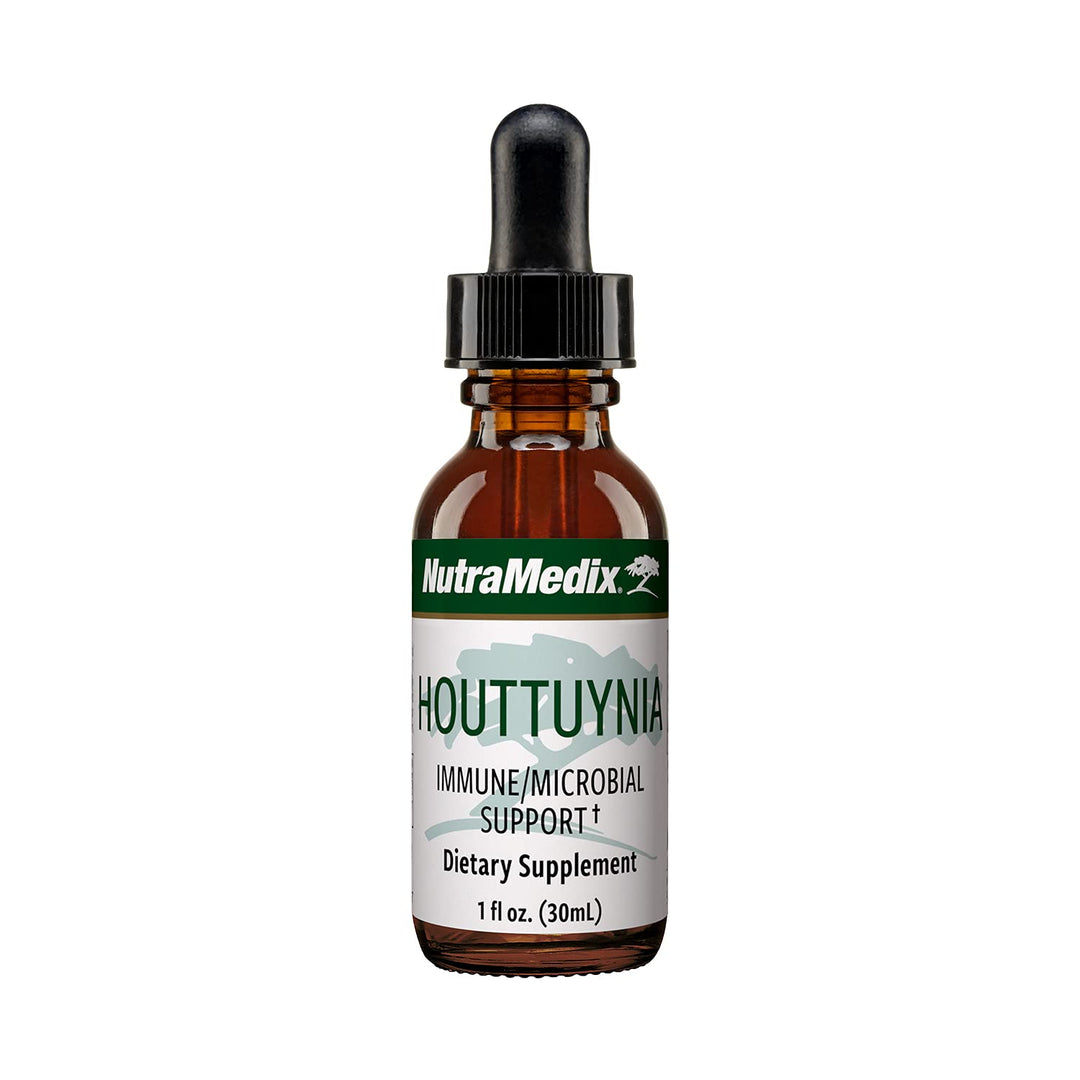NutraMedix Houttuynia - Gastrointestinal, Immune System &amp; Microbial Support Tincture - Helps with Digestion, GI Health &amp; Body Detox Cleanse - Plant-Based Liquid Drops (1 oz / 30 ml)