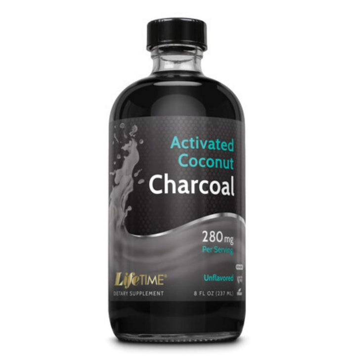 LIFETIME Activated Coconut Charcoal, Liquid, Unflavored (Btl-Glass) | 8oz