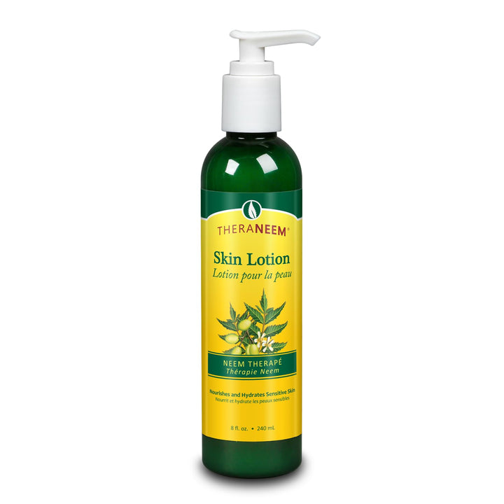 TheraNeem Neem Soothing Skin Lotion for Men &amp; Women - Moisturizing Cream for Hand &amp; Body, Natural Care for Dry &amp; Sensitive Skin, Made w/ Aloe, Shea Butter, &amp; Organic Neem Oil - 8 fl oz