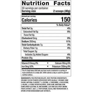 Metagenics Perfect Protein� Pea & Rice - Featuring OptiProtein�, a Balanced Combination of Proprietary Pea and Rice Protein with Added BCAAs, Chocolate Flavor | 30 Servings - The Oasis of Health