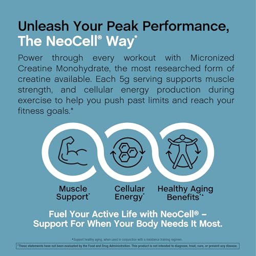 NeoCell Creatine Monohydrate Powder | 1.1 lb | Unflavored | Micronized